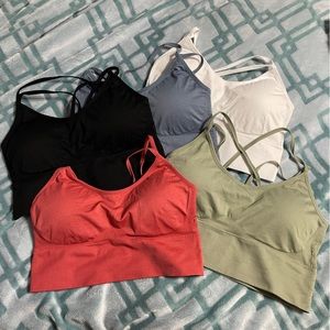 FIVE longline sports bras